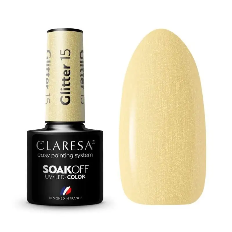 15 Glitter UV Nagellack 5 ml Claresa