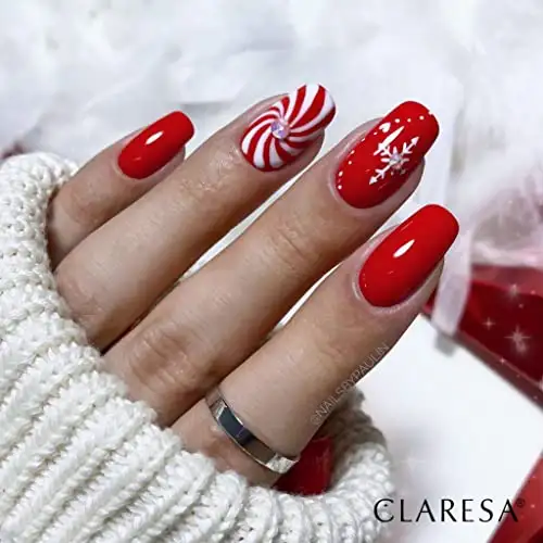 Claresa UV LED Nagellack Collection Hybrid Maniküre Soak Off Nail Polish, Farbe Rote, Nr 406, 5ml — 14