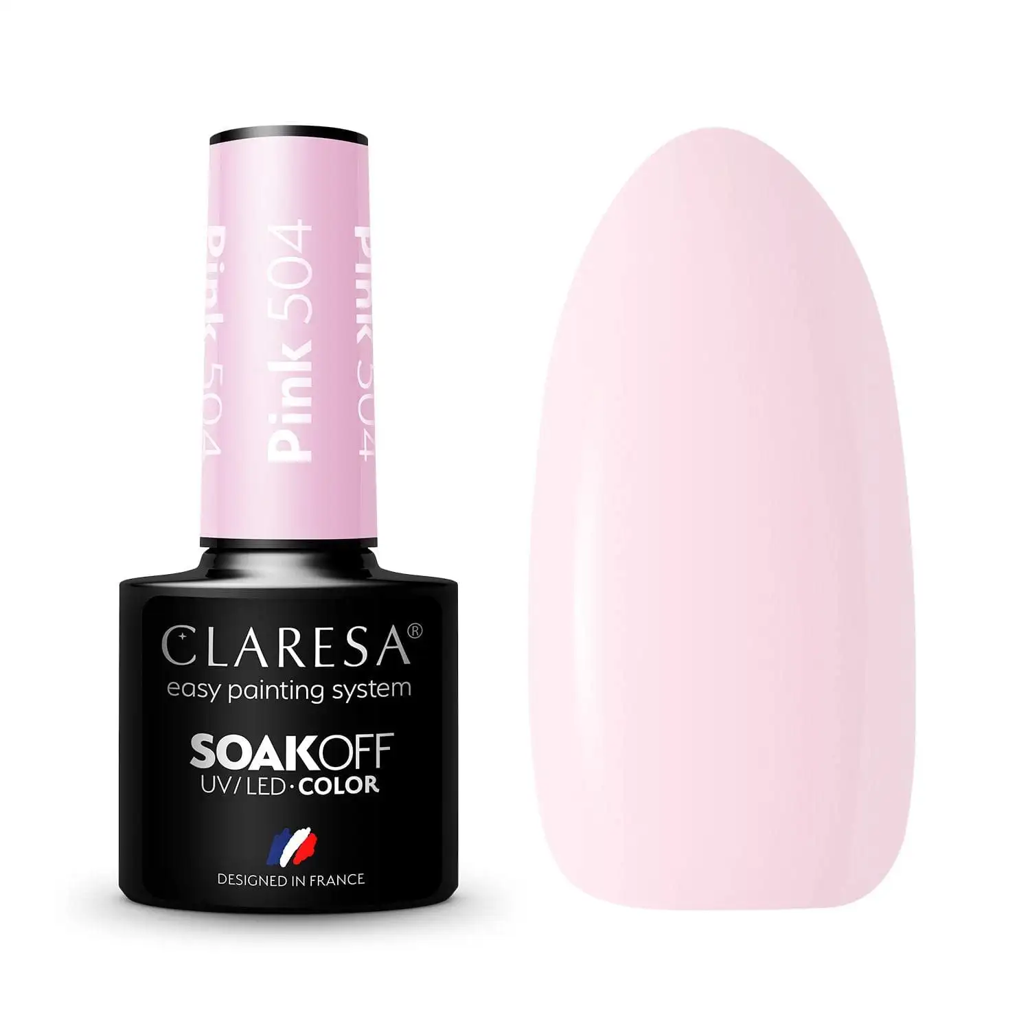 Claresa UV LED Nagellack Collection Hybrid Maniküre Soak Off Nail Polish, Farbe Rosa, Nr 504, 5ml