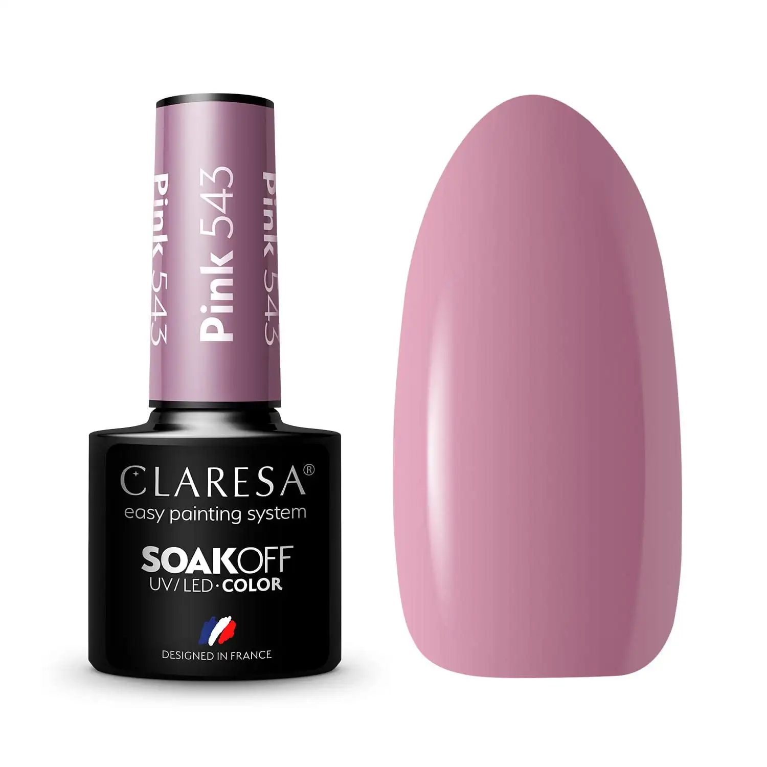 Claresa UV LED Nagellack Collection Hybrid Maniküre Soak Off Nail Polish, Farbe Rosa, Nr 543, 5ml