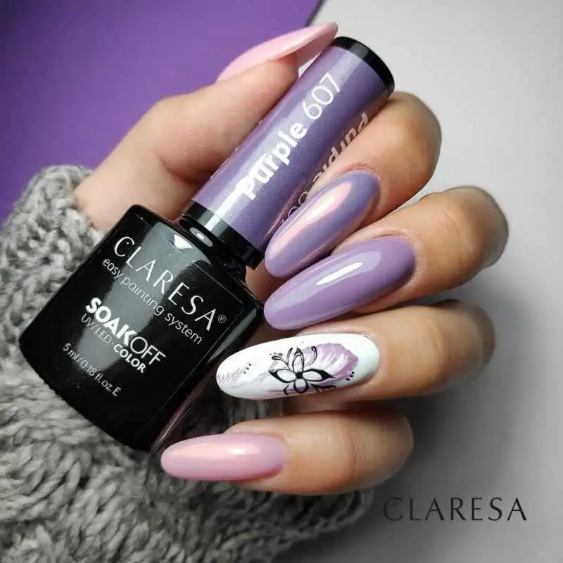 607 Purple UV Nagellack 5 ml Claresa — 3