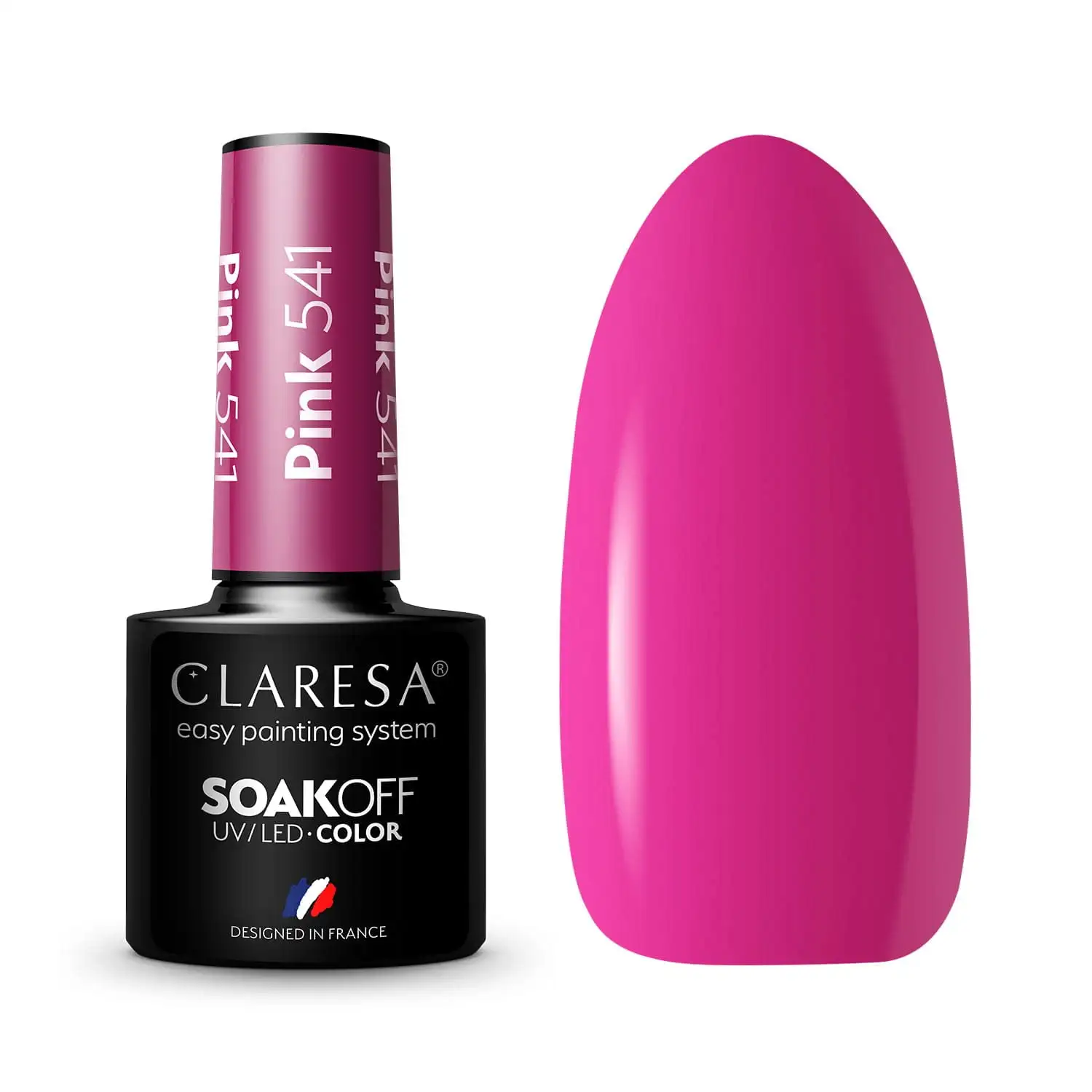 Claresa UV LED Nagellack Collection Hybrid Maniküre Soak Off Nail Polish, Farbe Rosa, Nr 541, 5ml