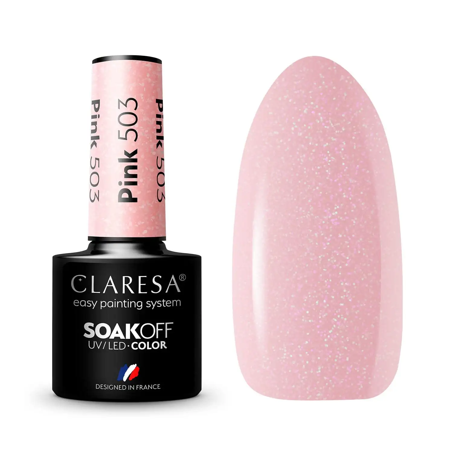 Claresa UV LED Nagellack Collection Hybrid Maniküre Soak Off Nail Polish, Farbe Rosa, Nr 503, 5ml