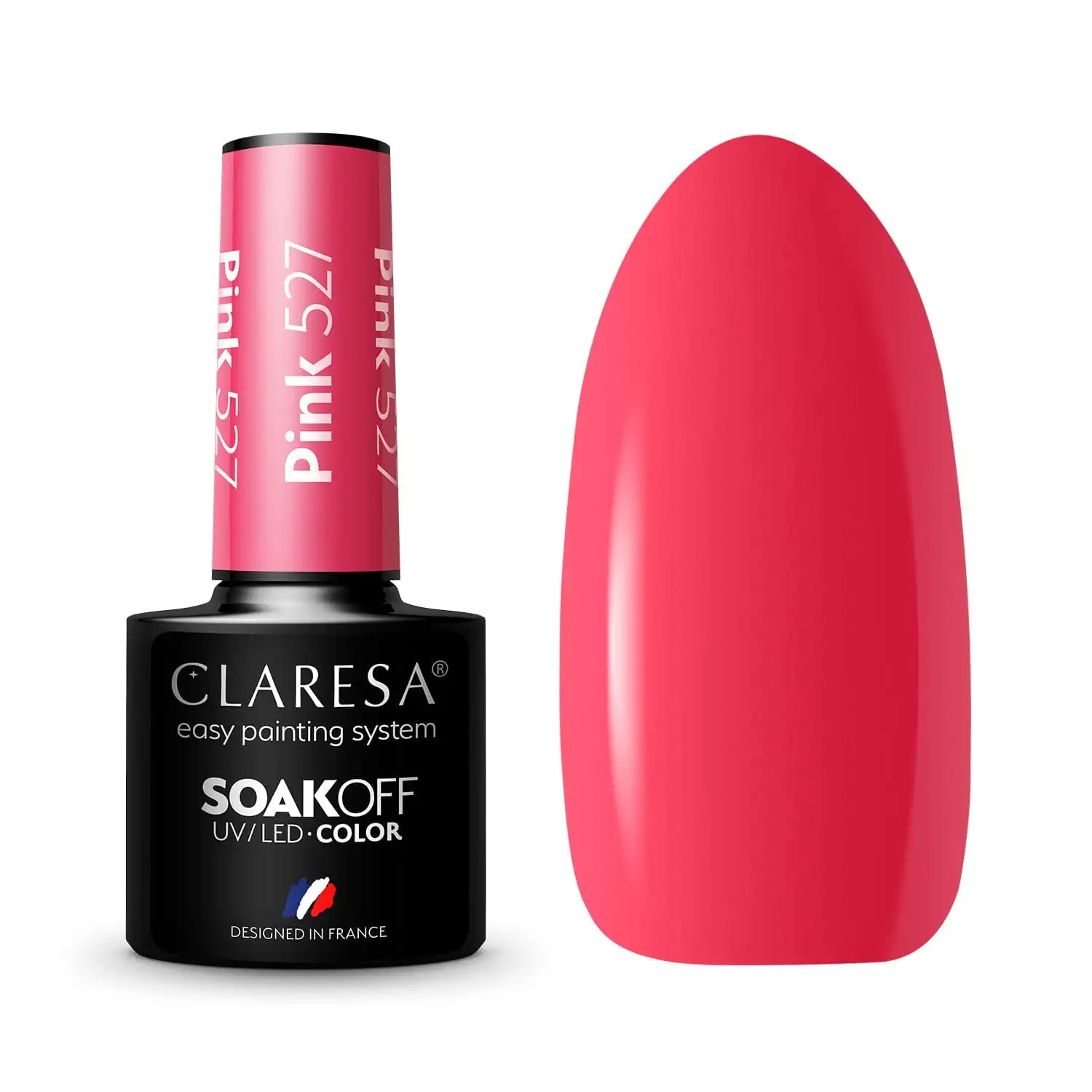 Claresa UV LED Nagellack Collection Hybrid Maniküre Soak Off Nail Polish, Farbe Rosa, Nr 527, 5ml