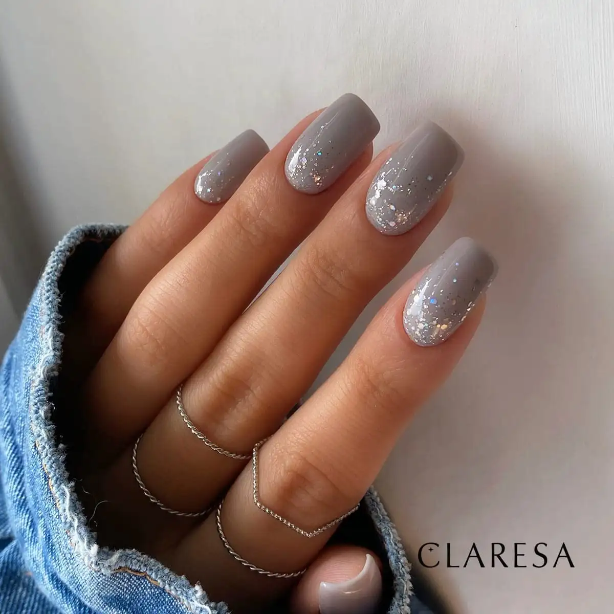 Claresa UV LED Nagellack Collection Hybrid Maniküre Soak Off Nail Polish, Farbe Grau, Nr 204, 5ml — 4