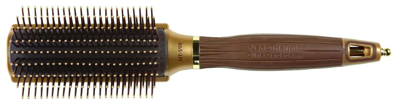 Olivia Garden Haarbürste NanoThermic 15708, Styler Bürste, 9-reihig