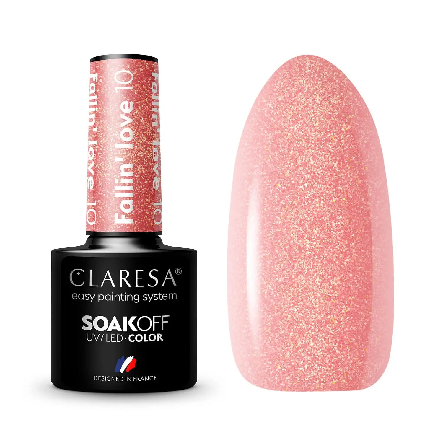 Claresa UV LED Nagellack Collection Hybrid Maniküre Soak Off Nail Polish, Farbe Golden, Nr 10, Fallin Love, 5ml