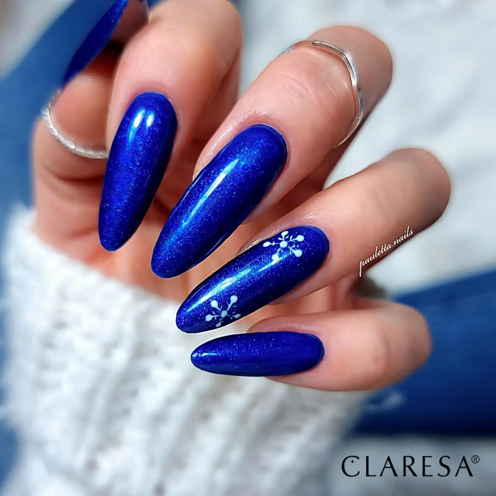 Claresa UV LED Nagellack Collection Hybrid Maniküre Soak Off Nail Polish, Farbe Blau, Nr 714, 5ml — 4