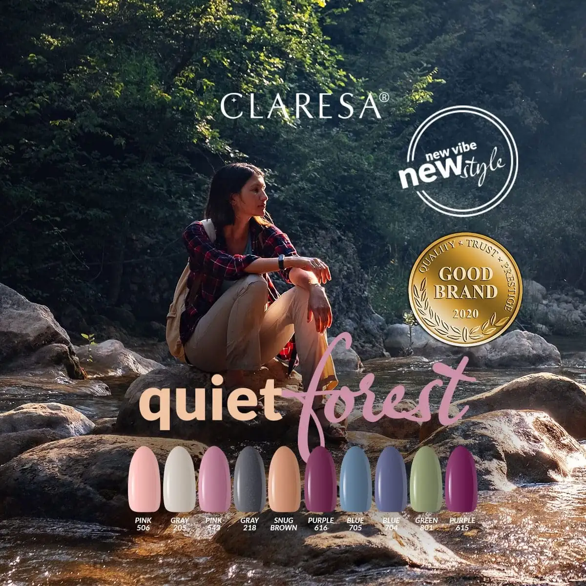 Claresa UV LED Nagellack Collection Hybrid Maniküre Soak Off Nail Polish, Farbe Grün, Nr 801, 5ml — 10