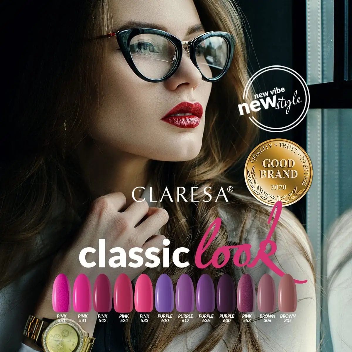 Claresa UV LED Nagellack Collection Hybrid Maniküre Soak Off Nail Polish, Farbe Braun, Nr 306, 5ml — 10