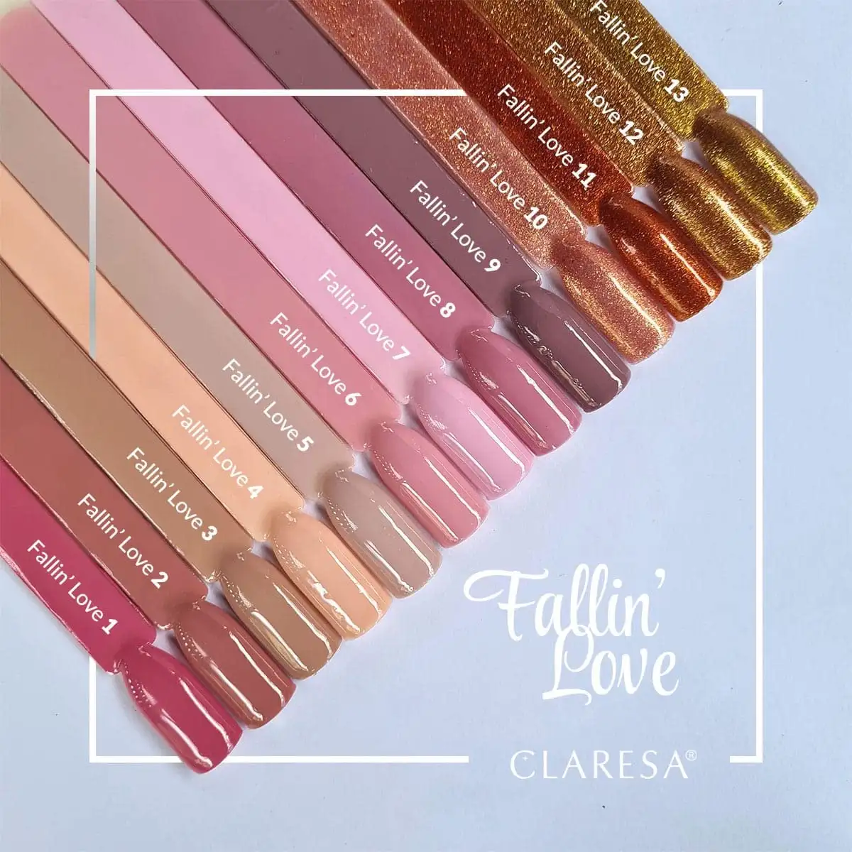 Claresa UV LED Nagellack Collection Hybrid Maniküre Soak Off Nail Polish, Farbe Golden, Nr 10, Fallin Love, 5ml — 7