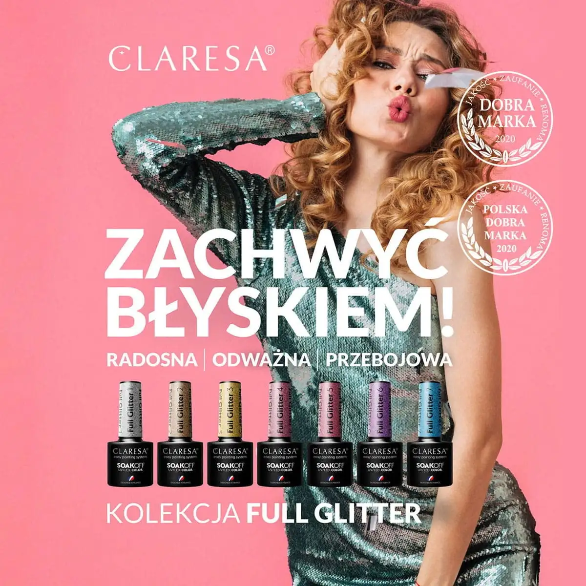 2 Full Glitter UV Nagellack 5 ml Claresa — 7