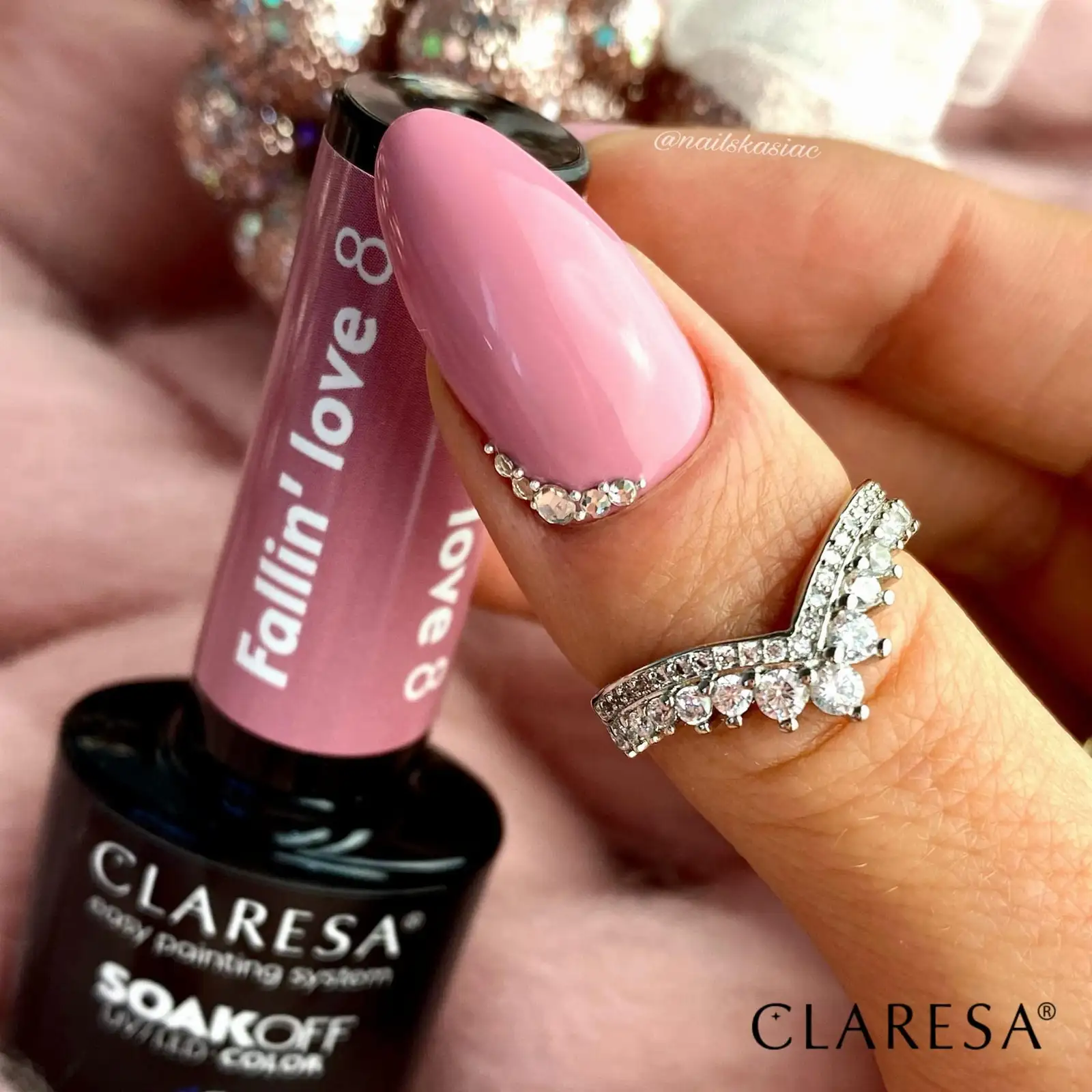 Claresa UV LED Nagellack Collection Hybrid Maniküre Soak Off Nail Polish, Farbe Rosa, Nr 8, Fallin Love, 5ml — 4