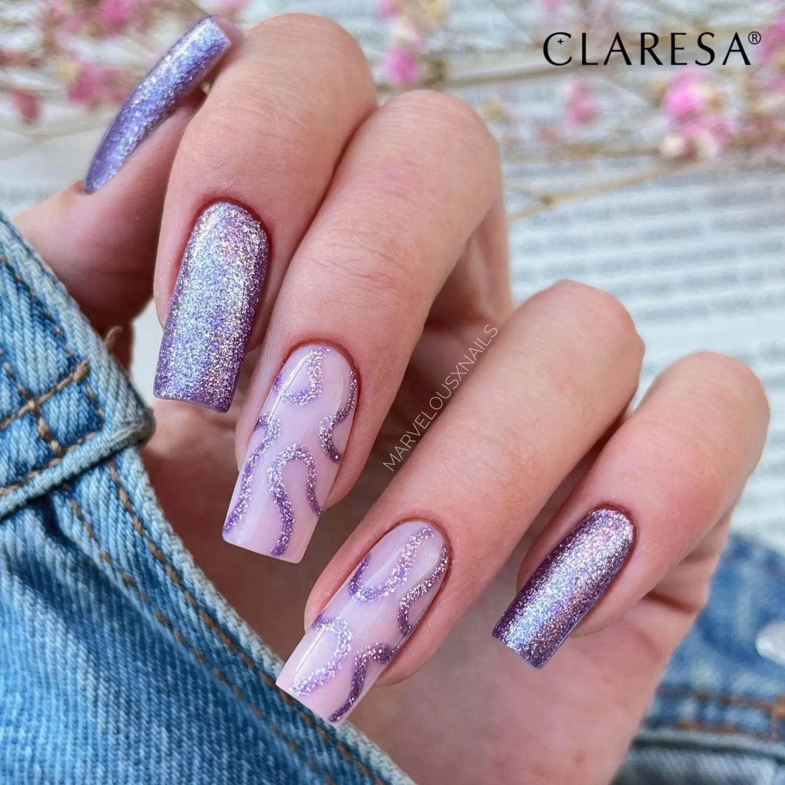 6 Full Glitter UV Nagellack 5 ml Claresa — 13