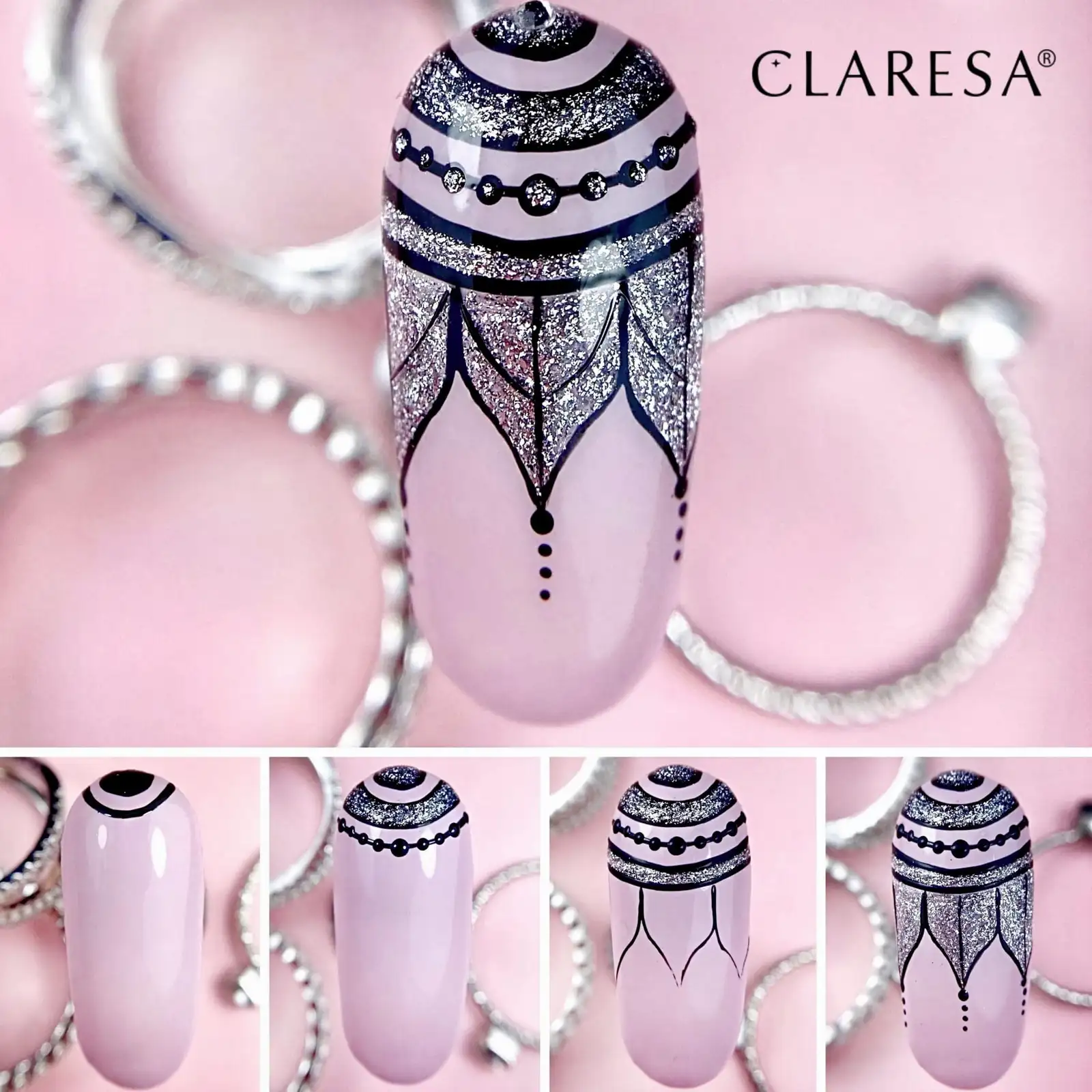 Claresa UV LED Nagellack Collection Hybrid Maniküre Soak Off Nail Polish, Farbe Rosa, Nr 504, 5ml — 7