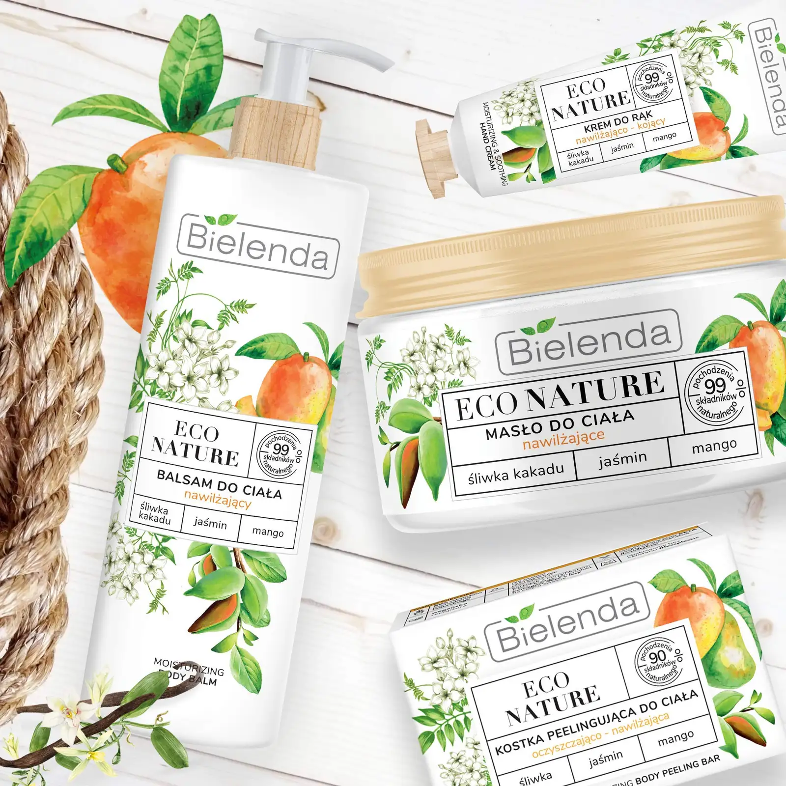 Bielenda Eco Nature - Kakade Pfeife + Jasmin + Mango - Feuchtigkeitsbalsam Für Korper 400 Ml — 13