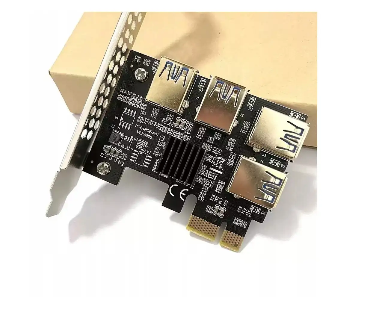 RISER SPLITTER ADAPTER 1X4 GPU VER006S CZARNY — 4
