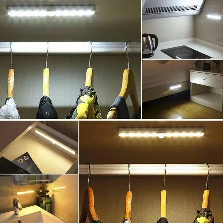 LAMPA LED DO SUFITOWA Z CZUJNIKIEM RUCHU ZAWIESZANA 10 DIOD 1W BIAŁA — 9