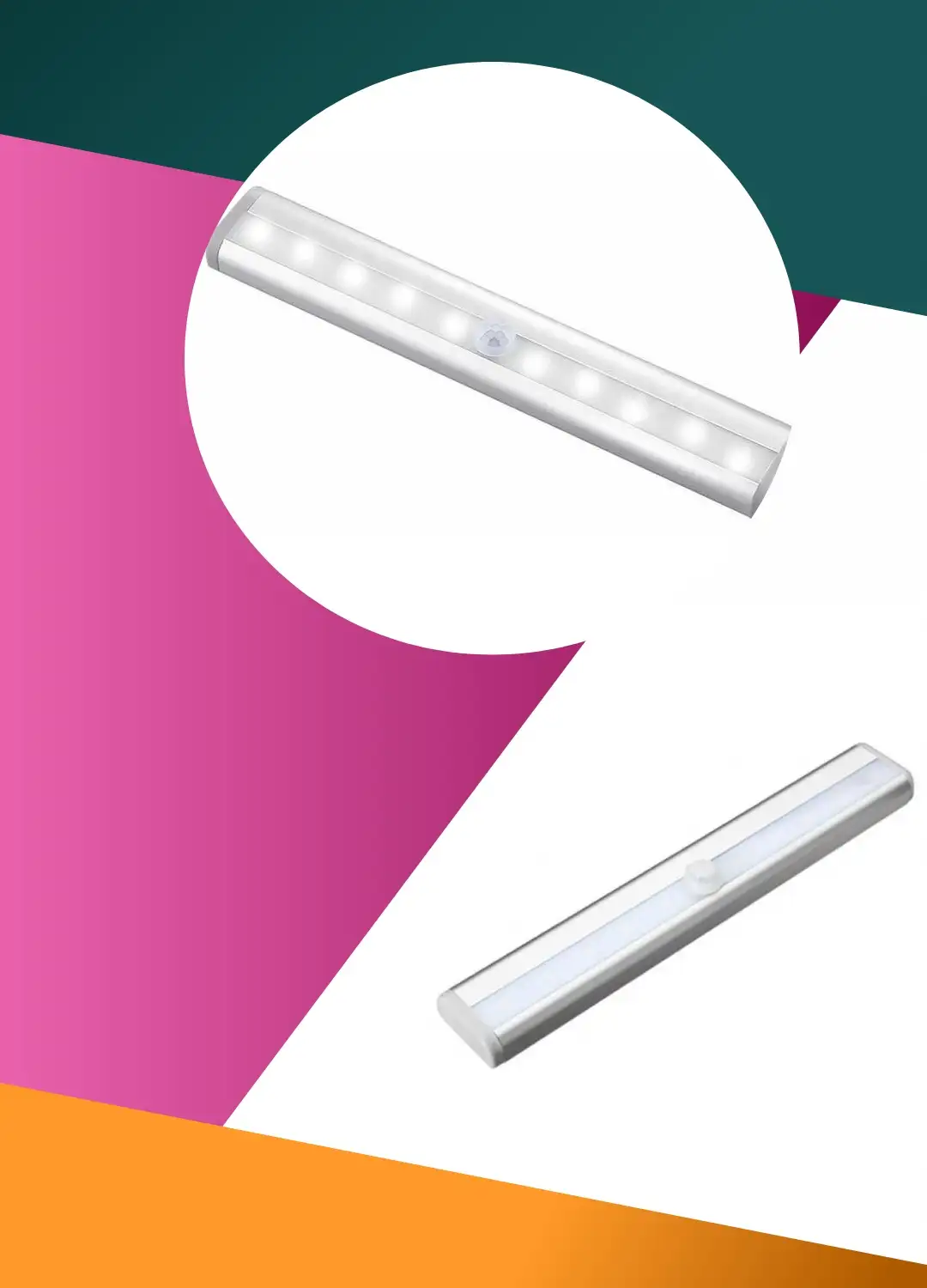 LAMPA LED DO SUFITOWA Z CZUJNIKIEM RUCHU ZAWIESZANA 10 DIOD 1W BIAŁA — 7