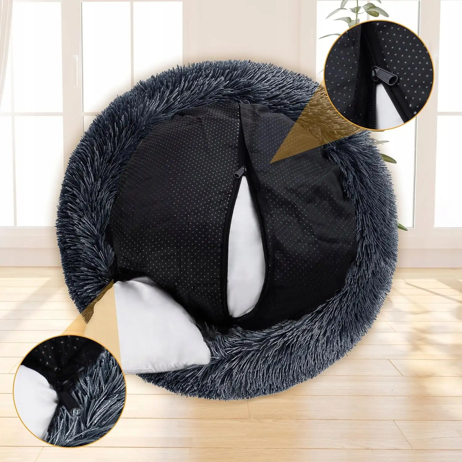 Puszyste legowisko dla psa Purefun 60cm — 2