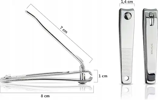 Obcinaczki cążki do paznokci z etui. Duże, mocne, ostre 8 cm — 4