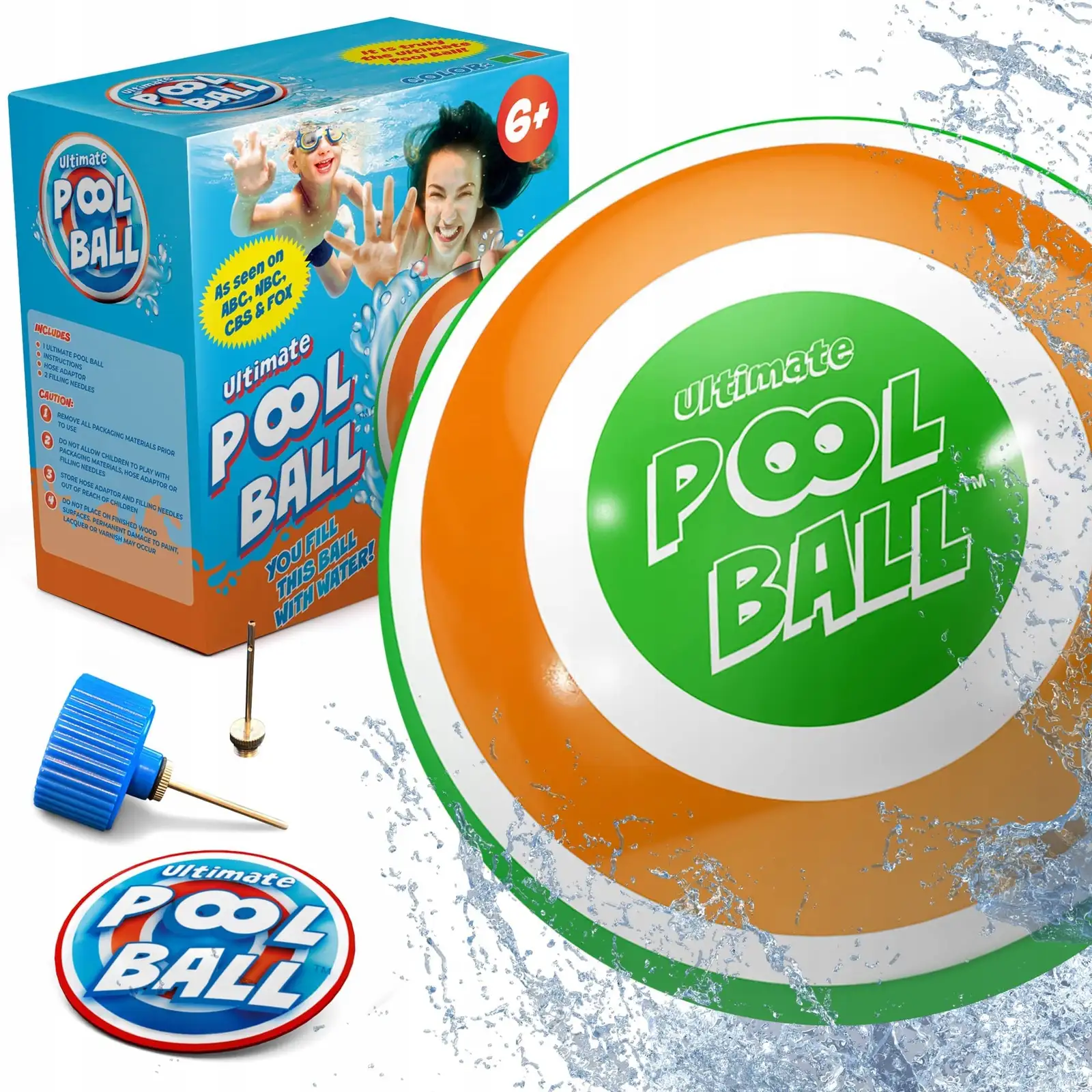 Piłka do basenu napełniana wodą Ultimate Pool Ball Fiolet zabawka basenowa — 4