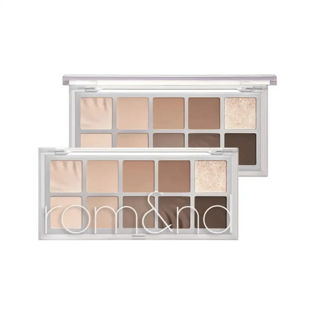 rom&nd Better Than Palette 12 Sanded Anded Breeze Garden 8.3 g - paleta beżowo-brązowych cieni do powiek