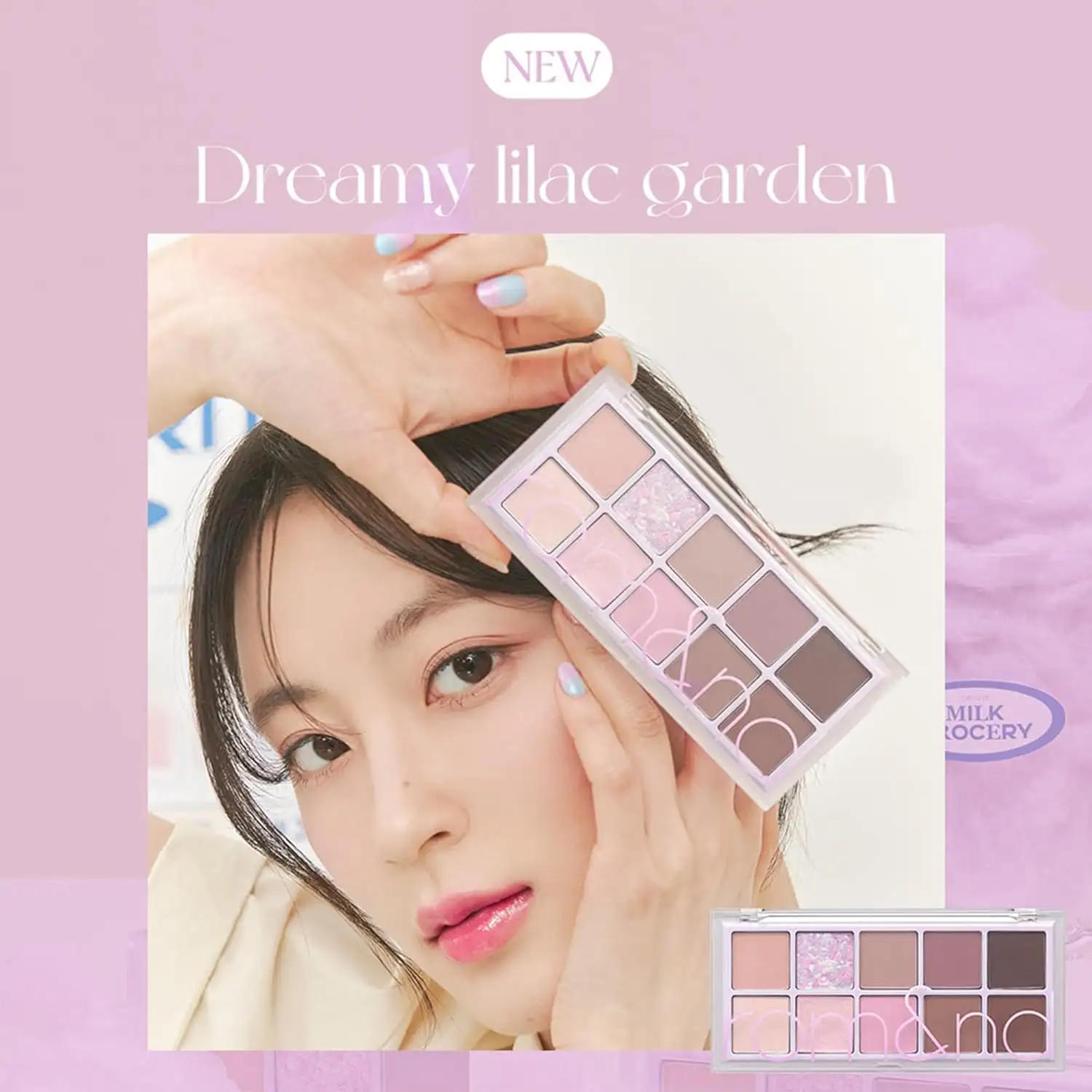 rom&nd Better Than Palette 09 Dreamy Lilac Garden 8 g - Paleta cieni do powiek — 2