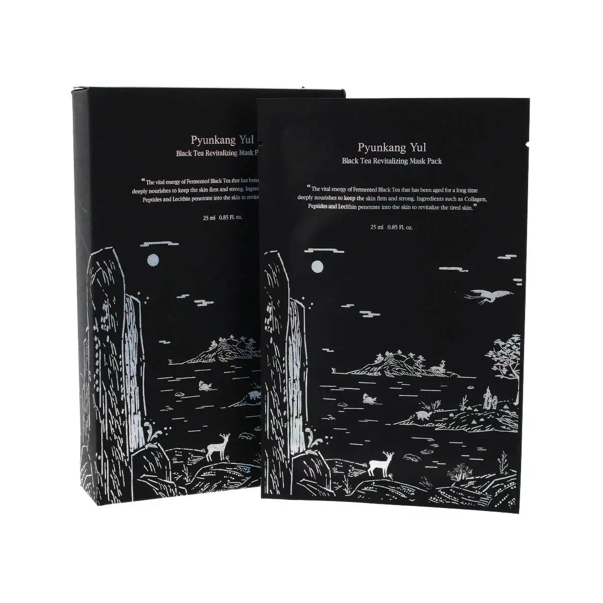 Pyunkang Yul Black Tea Revitalizing Mask Pack 25 ml – Rewitalizująca maska z czarną herbatą — 3