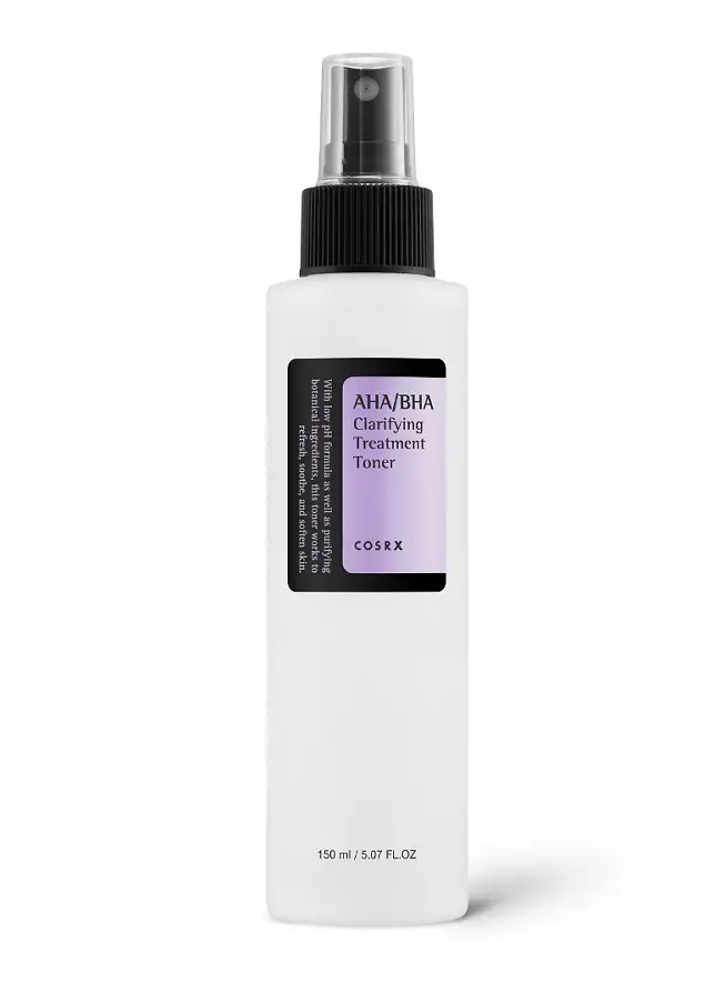 COSRX AHA/BHA CLARIFYING TREATMENT TONER 150 ml - Lekko złuszczający tonik do twarzy z kwasami AHA BHA — 2