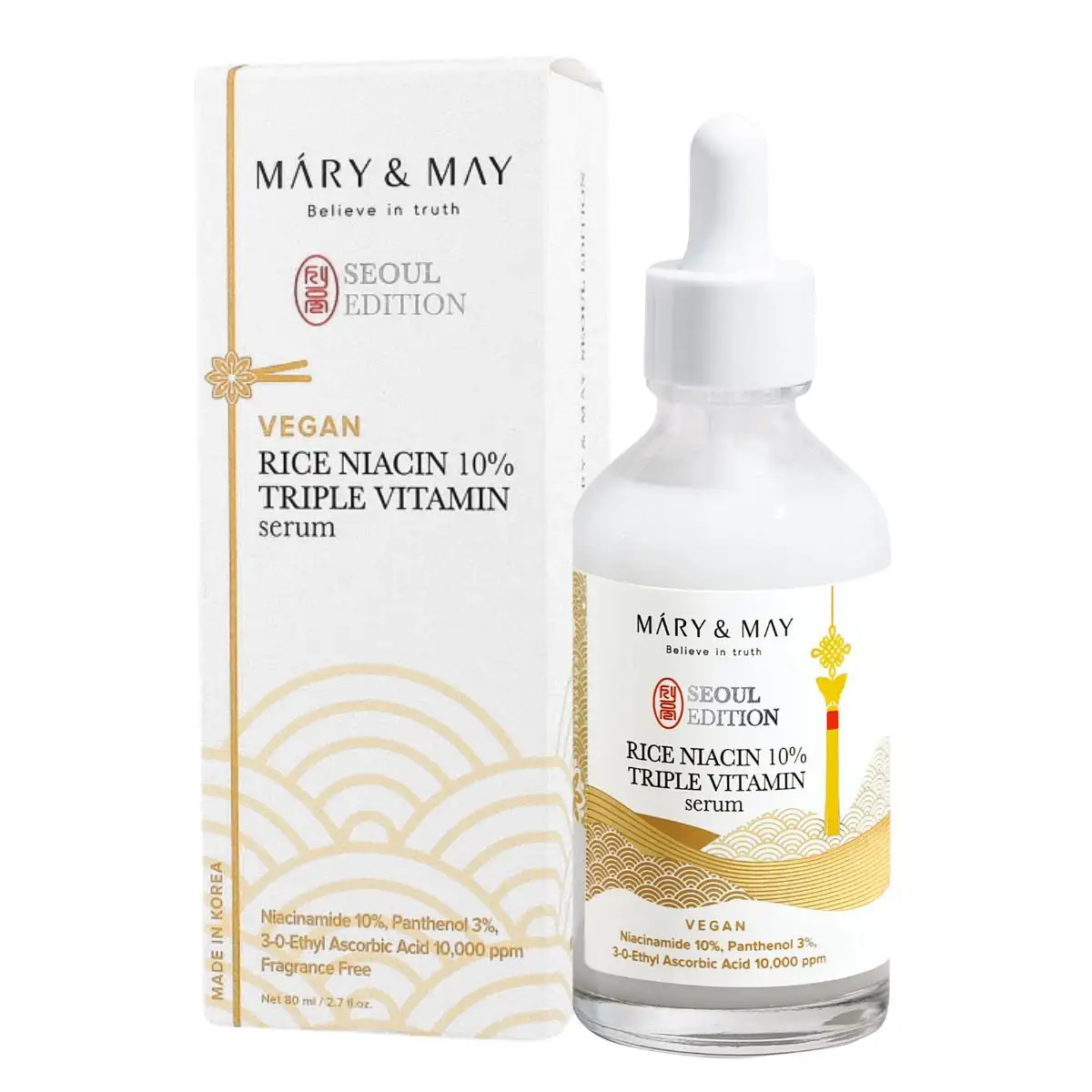 Mary&May Rice niacin 10% Triple Vitamin Serum 80 ml - serum rozjaśniające