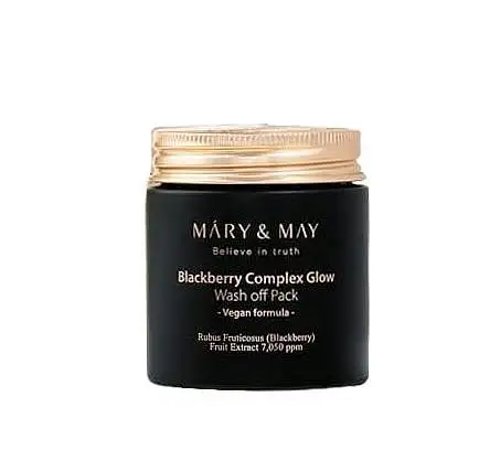 Mary&May Blackberry Complex Glow Wash off Pack 125 g - Rozjaśniająco-ujędrniająca maseczka do twarzy — 3