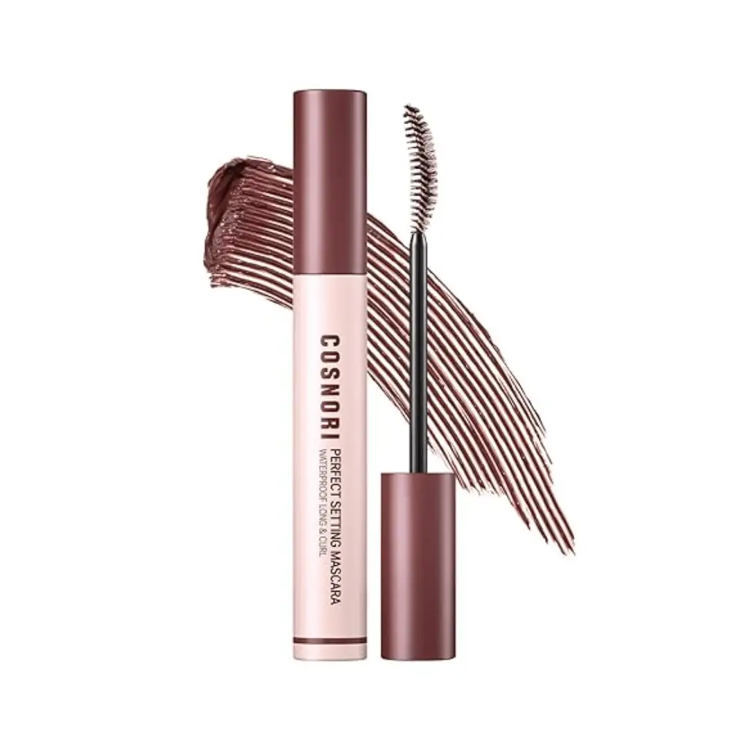 Cosnori Perfect Setting Mascara Waterproof Long & Curl 03 Rosy Brown 7 ml - wydłużająco-pogrubiający wodooporny tusz do rzęs brązowy