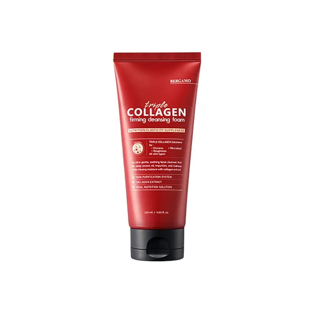 BERGAMO Triple Collagen Firming Cleansing Foam 120 ml - Oczyszczająca pianka do twarzy