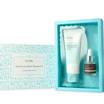 IUNIK SET Beta Glucan Edition (Cream 60 ml + Serum 15 ml) - Regenerująco-nawilżający zestaw do twarzy — 4