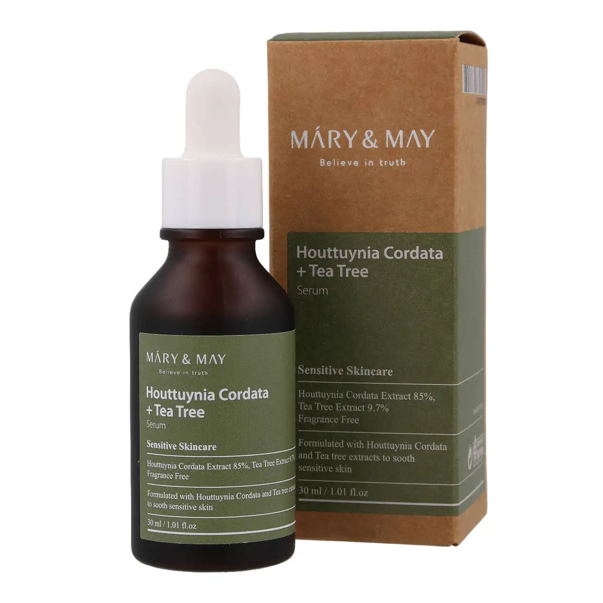 Mary&May Houttuynia Cordata + Tea Tree Serum, 30 ml - Łagodzące podrażnienia serum do twarzy — 2