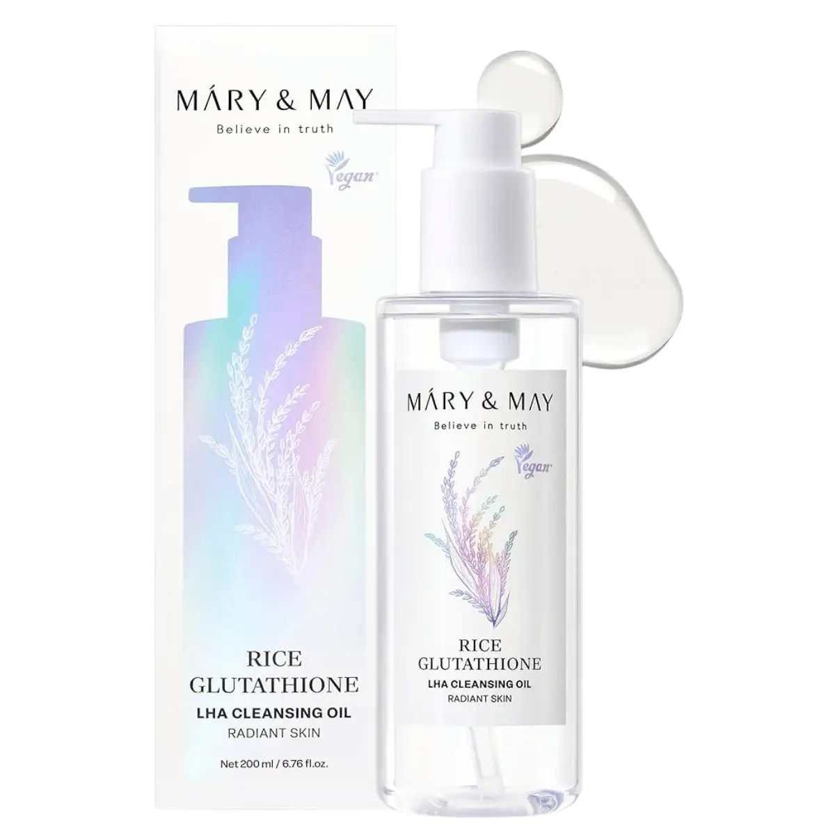 Mary&May Rice Glutathione LHA Cleansing Oil 200 ml - olejek do demakijażu
