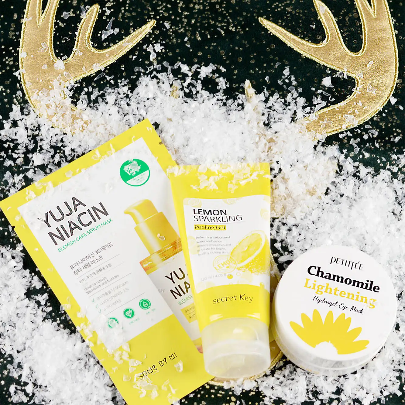Petitfee Chamomaile Lightening Hydrogel Eye Mask 84 g - Rozjaśniające hydrożelowe płatki pod oczy — 2