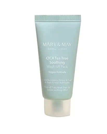 Mary&May CICA TeaTree Soothing Wash off Pack 30 g -Kojąco-wygładzająca maseczka w kremie — 2
