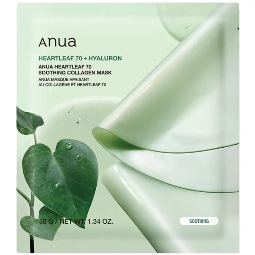 ANUA Heartleaf 70 Soothing Collagen Mask 38 g - kojąca maska w płachcie