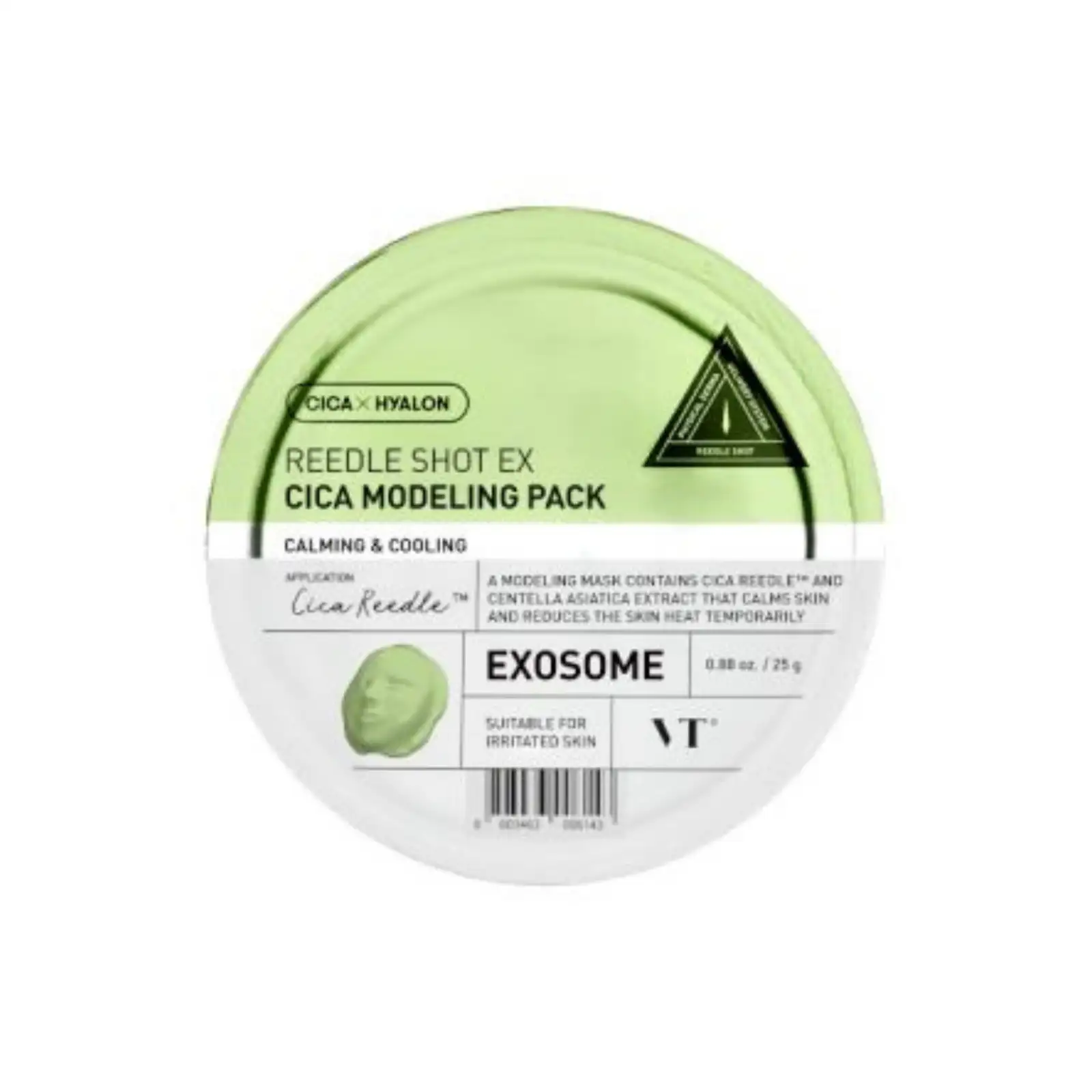 VT Cosmetics Reedle Shot EX Cica Modeling Pack, 25 g - Modelująca maska algowa z wąkrotą azjatycką — 2