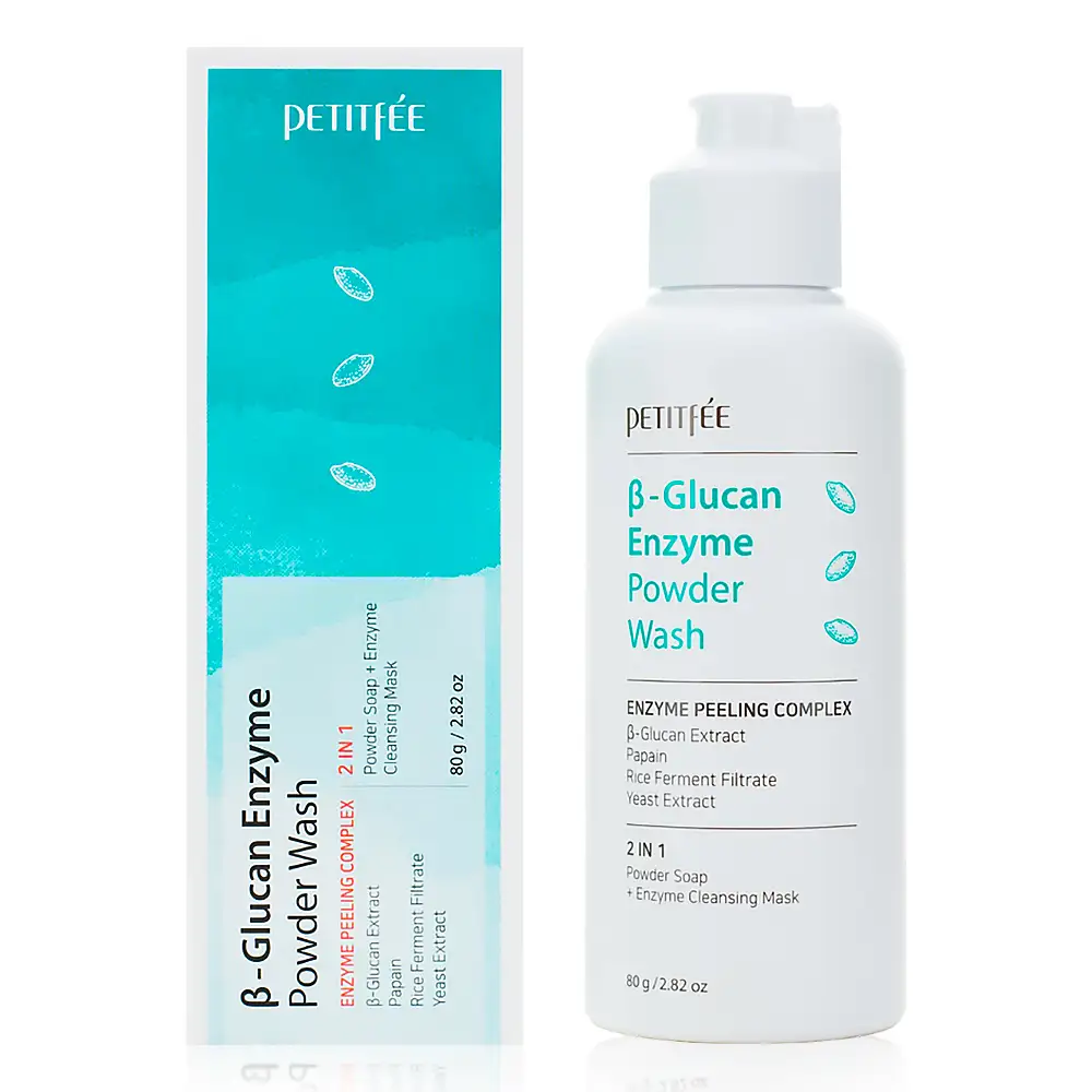 Petitfee - B-Glucan Enzyme Powder Wash, 80 g - Proszek enzymatyczny do oczyszczania twarzy