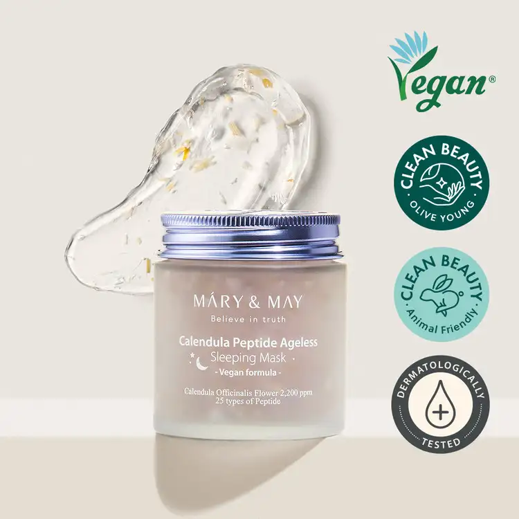 Mary&May Calendula Peptide Ageless Sleeping Mask 110 g - Maska na noc o działaniu przeciwstarzeniowym — 2