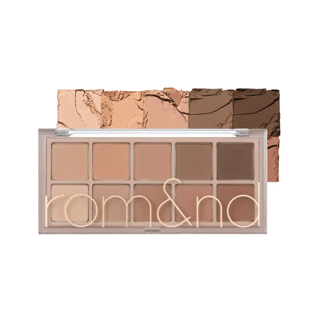 rom&nd Better Than Palette 05 Shade & shadow Garden 8 g - paleta beżowo-brązowych cieni do powiek