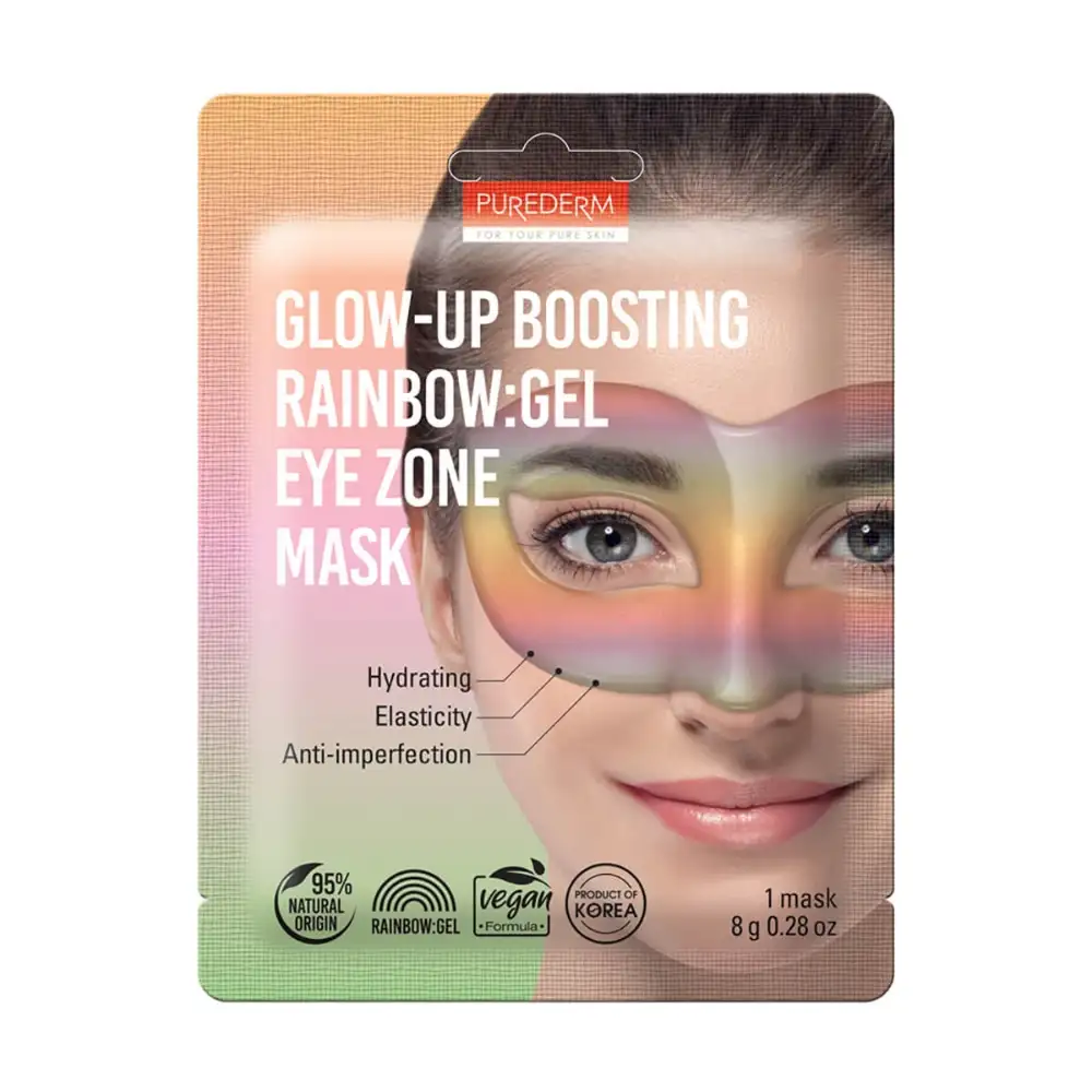 PUREDERM Wegańska Glow-up Boosting RAINBOW: hydrożelowa maska na oczy, 8 g