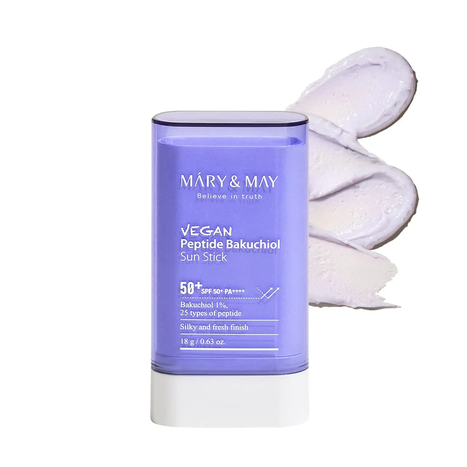 Mary&May Vegan Peptide Bakuchiol Sun Stick SPF50+ PA++++ 18 g - Wegański krem ochronny w formie sztyftu