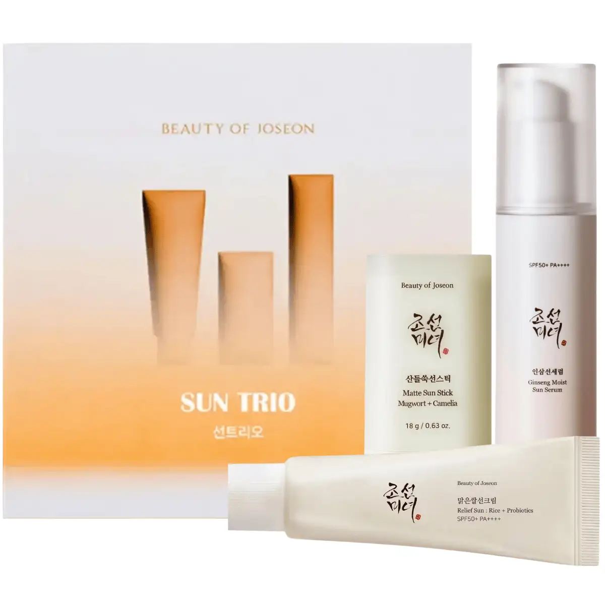 Beauty of Joseon SUN TRIO, 3szt - zestaw produktów przeciwsłonecznych do twarzy