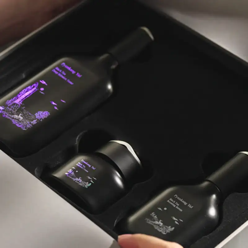 Pyunkang Yul Black Tea Line Gift Set - Zestaw prezentowy linii z czarnej herbaty (żel + tonik + serum + krem) — 3