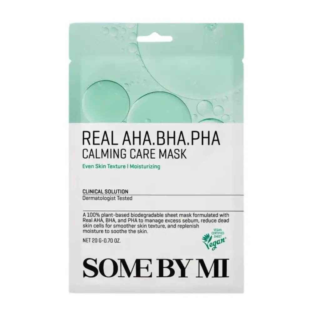 SOME BY MI Real Aha Bha Pha Calming Care Mask 20 g - wygładzająca maska w płachcie