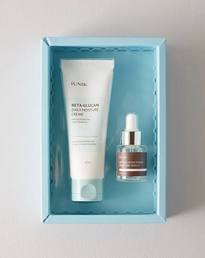 IUNIK SET Beta Glucan Edition (Cream 60 ml + Serum 15 ml) - Regenerująco-nawilżający zestaw do twarzy — 3